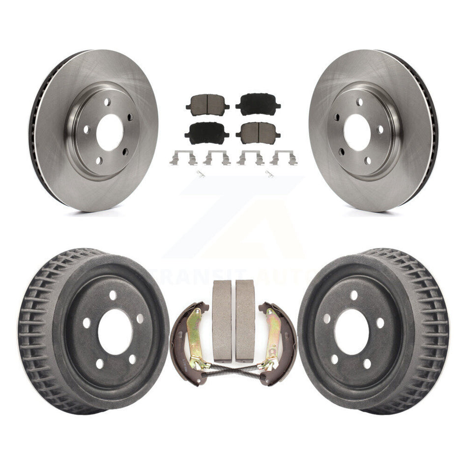 Front Rear Brake Rotors Ceramic Pad & Drum Kit For 2004 Chevrolet Malibu Disc rear brakes K8C-103263