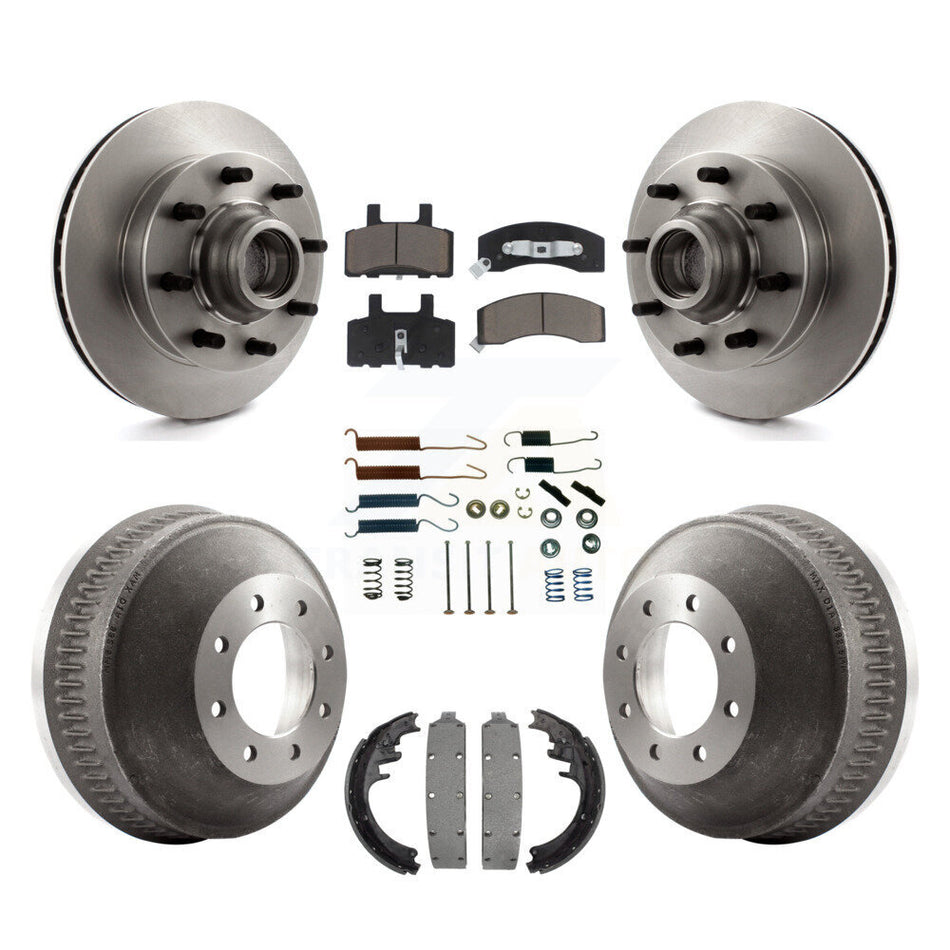 Front Rear Disc Brake Rotor Ceramic Pad & Drum Kit (7Pc) For C1500 Suburban Chevrolet GMC K8C-103266
