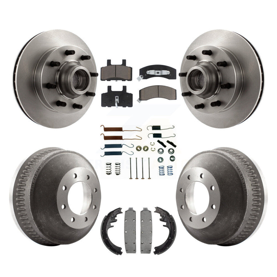 Front Rear Disc Brake Rotor Ceramic Pad & Drum Kit (7Pc) For C1500 Suburban Chevrolet GMC K8C-103266