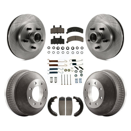 Front Rear Disc Brake Rotor Ceramic Pad & Drum Kit (7Pc) For C1500 Suburban Chevrolet GMC K8C-103267