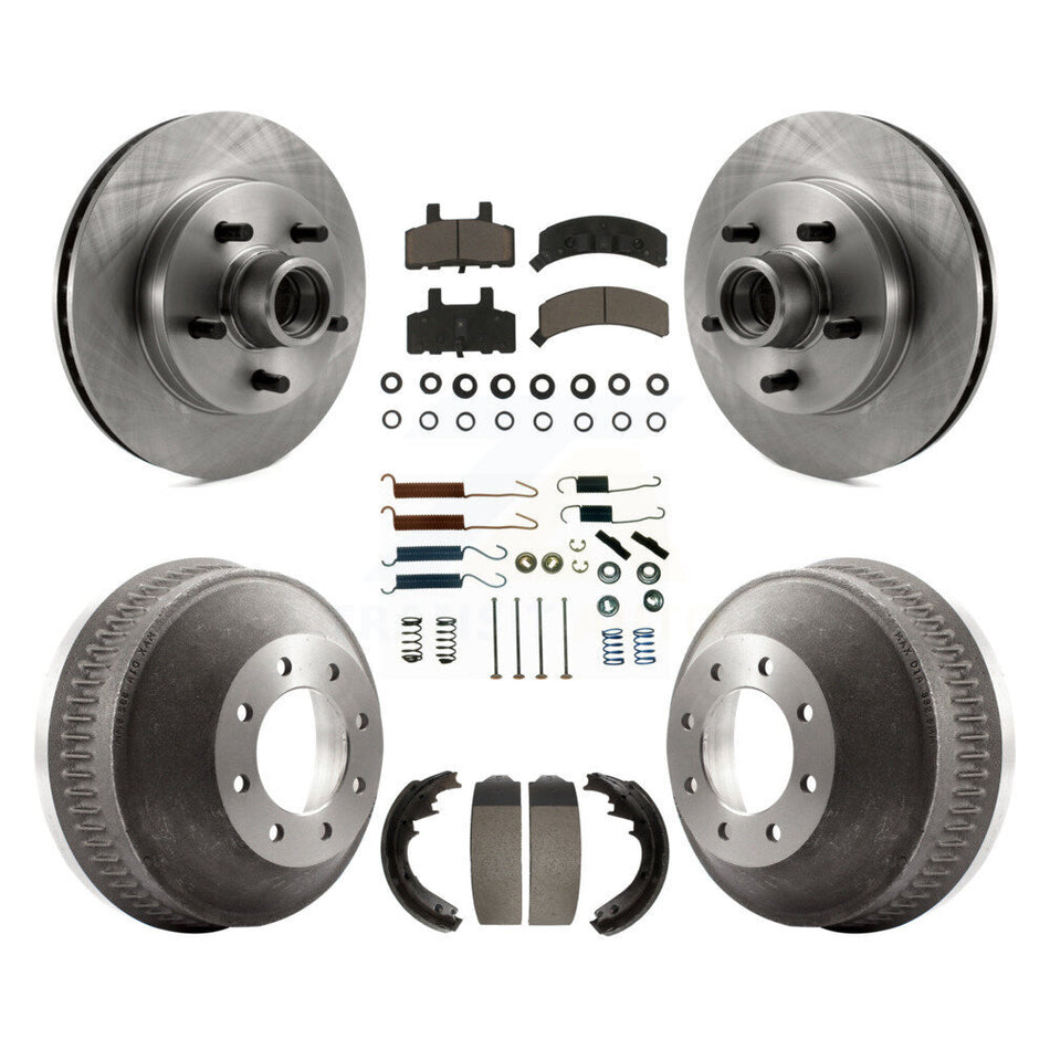 Front Rear Disc Brake Rotor Ceramic Pad & Drum Kit (7Pc) For C1500 Suburban Chevrolet GMC K8C-103267