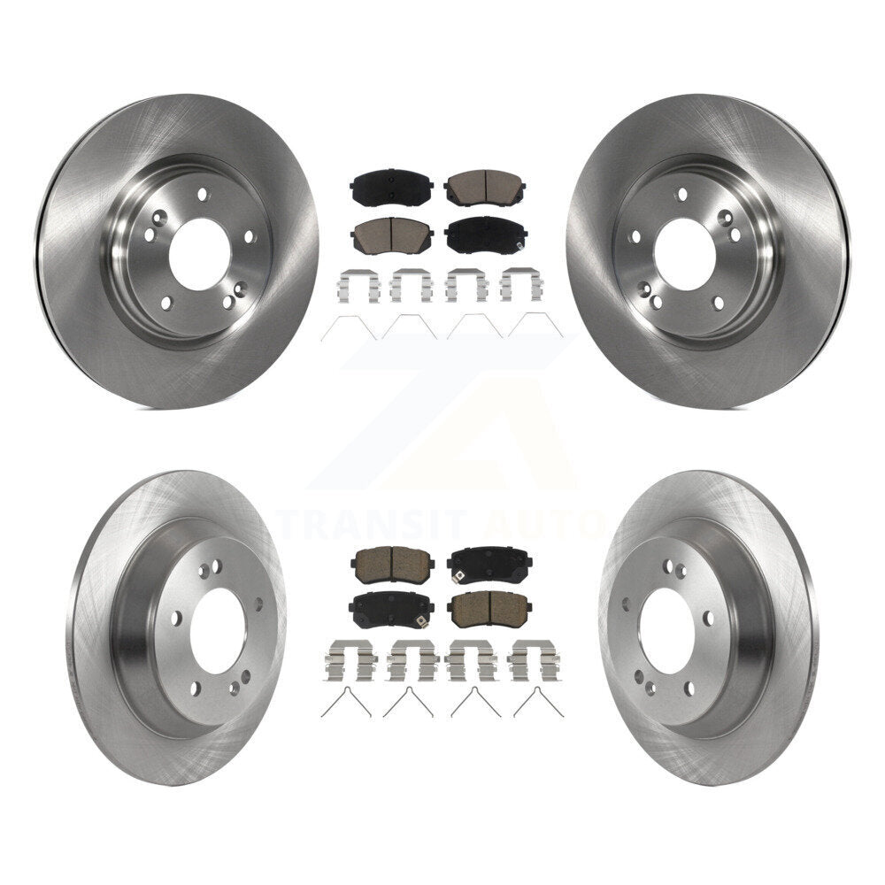 Front Rear Brake Rotor & Ceramic Pad Kit For 18-21 Hyundai Kona Ultimate Limited with FWD K8C-103281