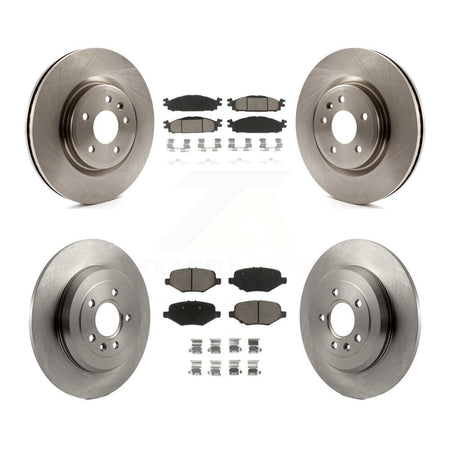 Front Rear Brake Rotor & Ceramic Pad Kit For 2015 Ford Explorer Without Heavy Duty Brakes K8C-103292