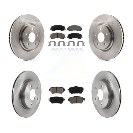Front Rear Brake Rotors Ceramic Pad Kit For Nissan Rogue FULL HYBRID EV-GAS (FHEV) engine K8C-103295