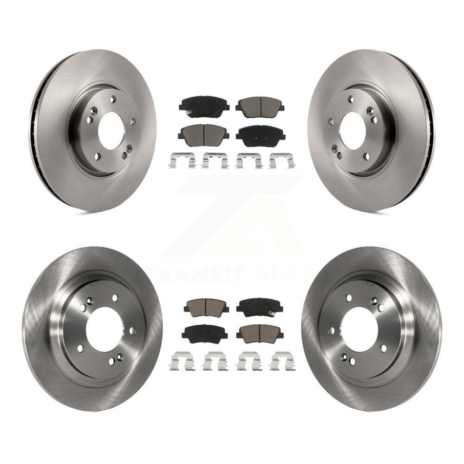 Front Rear Brake Rotors Ceramic Pad Kit For 15 Hyundai Sonata With Electric Parking K8C-103300
