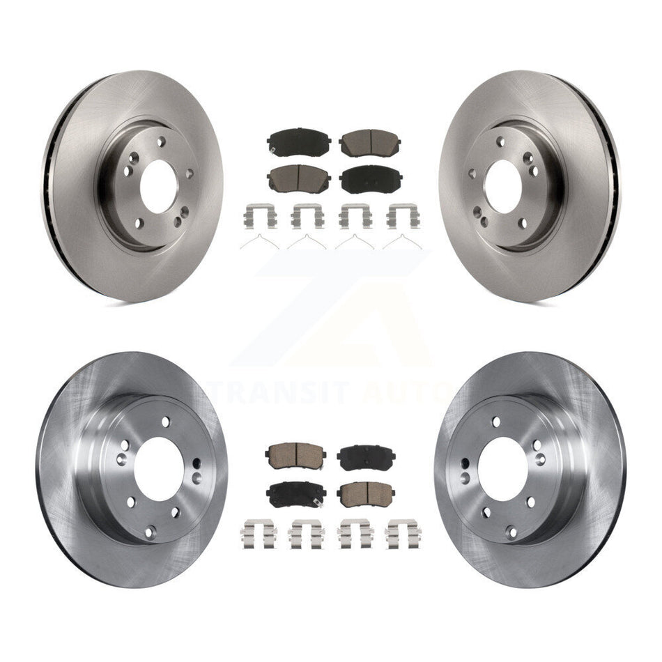 Front Rear Brake Rotors Ceramic Pad Kit For 2016 Hyundai Sonata With Manual Parking K8C-103302