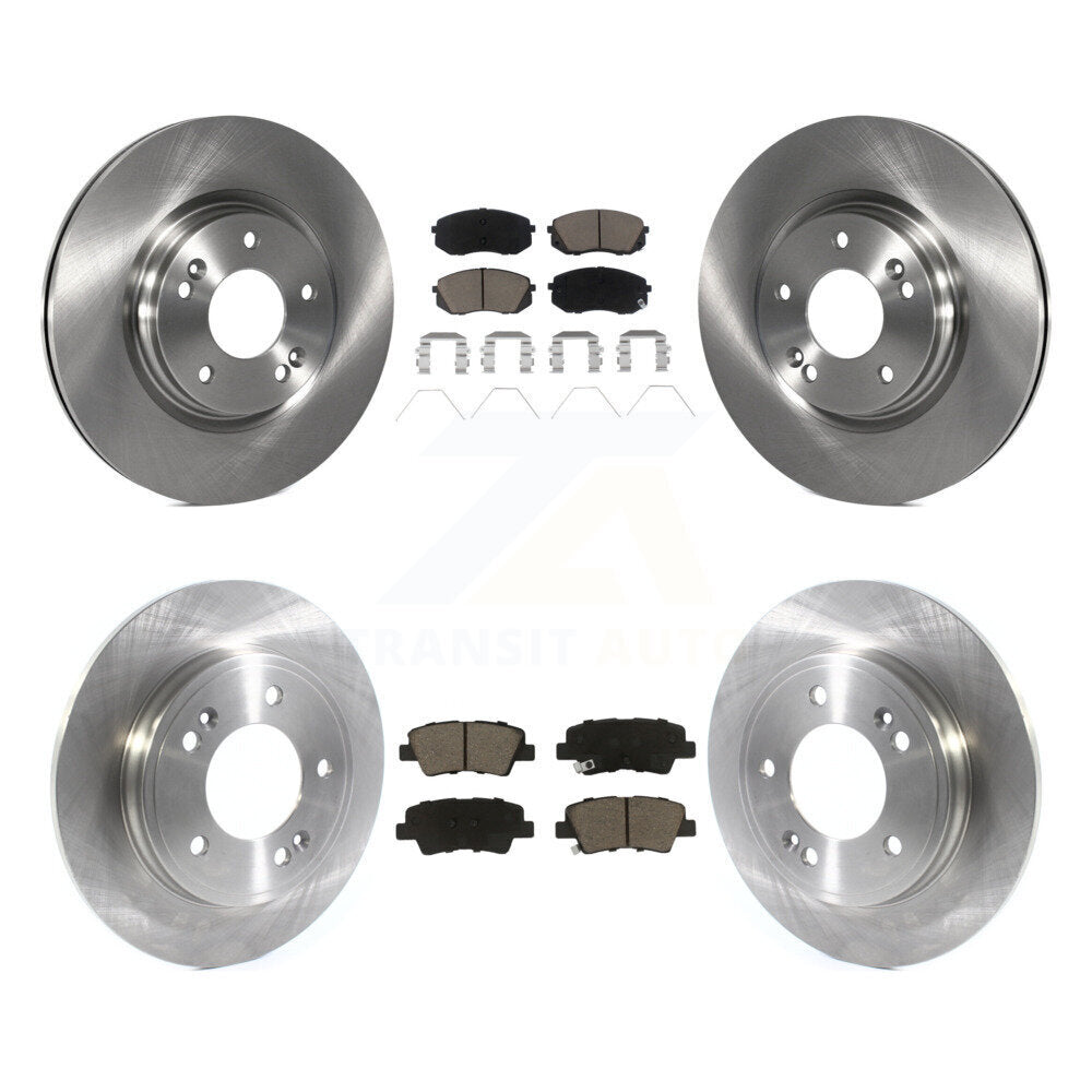 Front Rear Disc Brake Rotors And Ceramic Pads Kit For Kia Forte Hyundai Veloster Forte5 K8C-103305