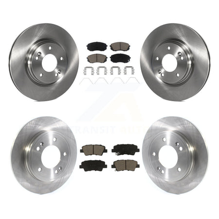 Front Rear Disc Brake Rotors And Ceramic Pads Kit For Kia Forte Hyundai Veloster Forte5 K8C-103305