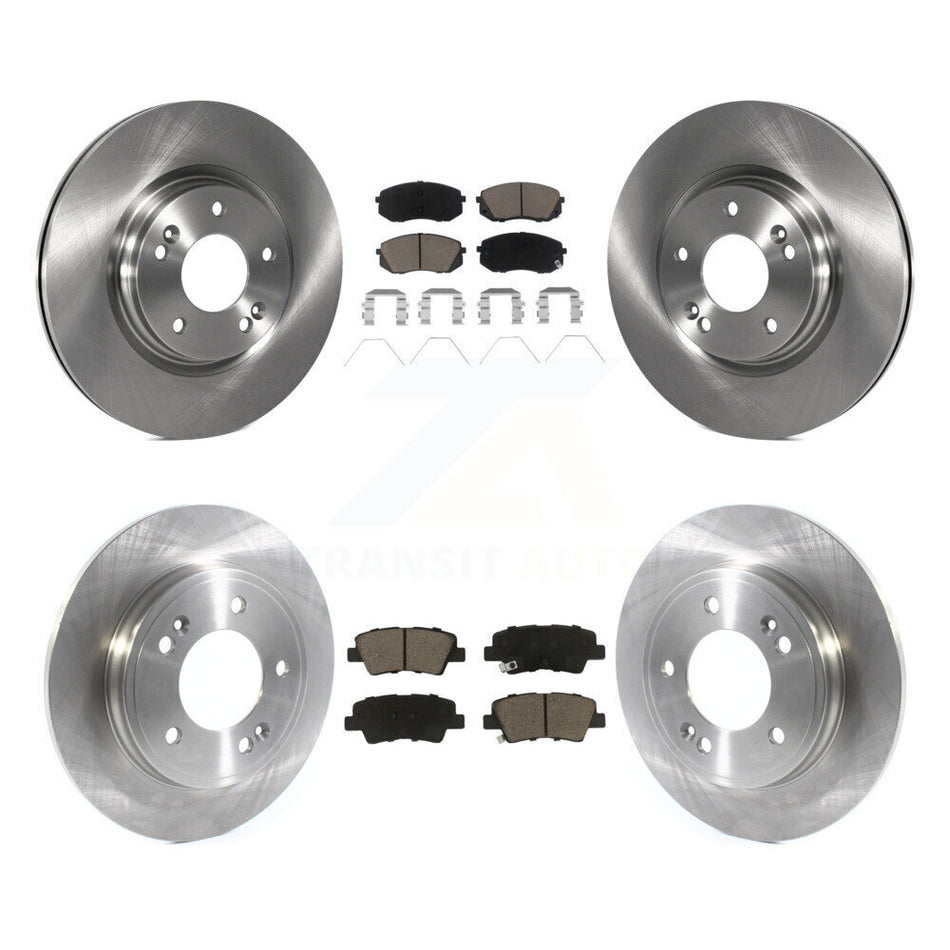 Front Rear Disc Brake Rotors And Ceramic Pads Kit For Kia Forte Hyundai Veloster Forte5 K8C-103305