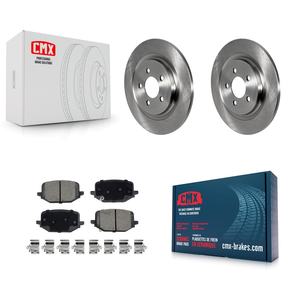 Rear Disc Brake Rotors And Ceramic Pads Kit For 2022-2024 Ford Explorer 2.3L K8C-103314