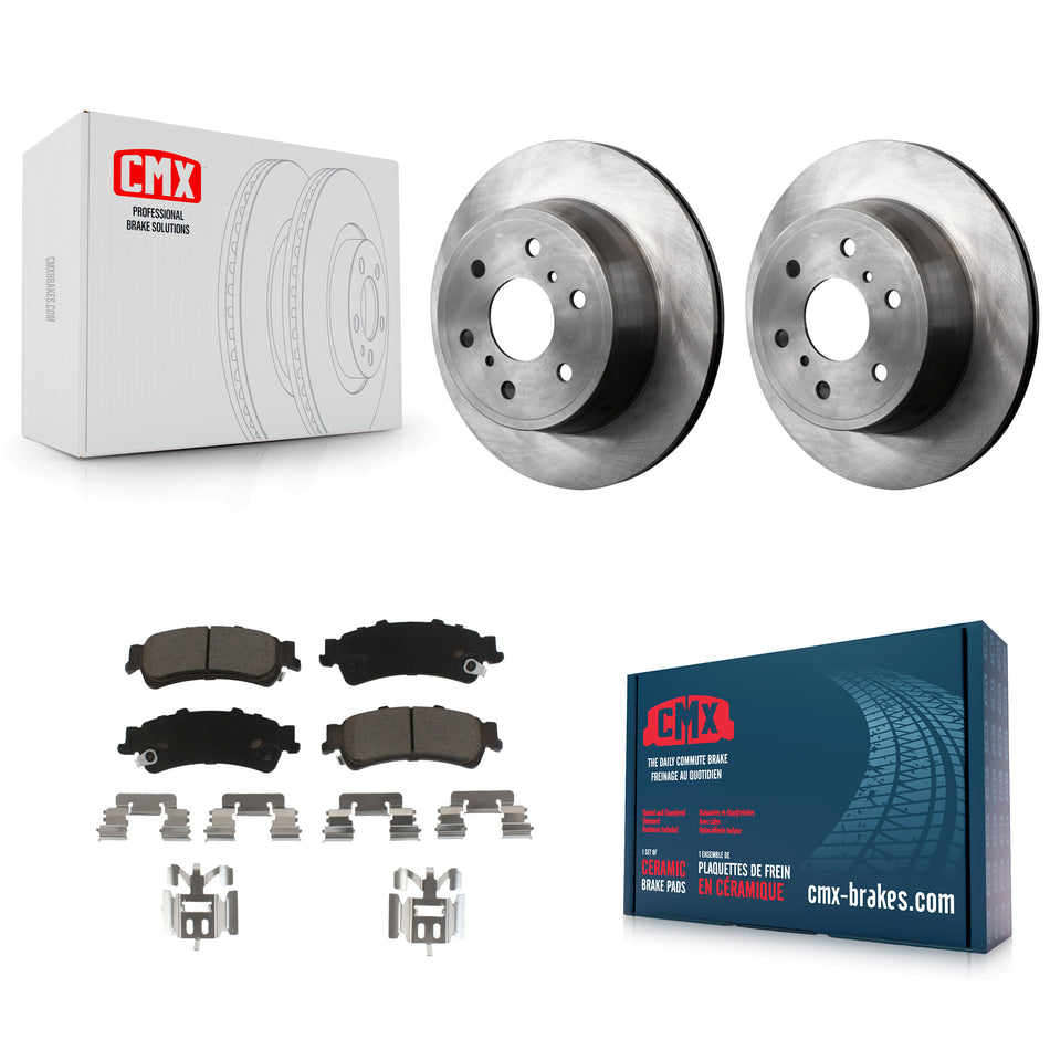 Rear Brake Rotor Ceramic Pad Kit For GMC Sierra 1500 Classic Denali with Disc rear brakes K8C-103315