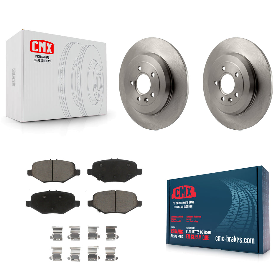 Rear Disc Brake Rotors & Ceramic Pad Kit For 2015 Ford Explorer Without Heavy Duty Brakes K8C-103317