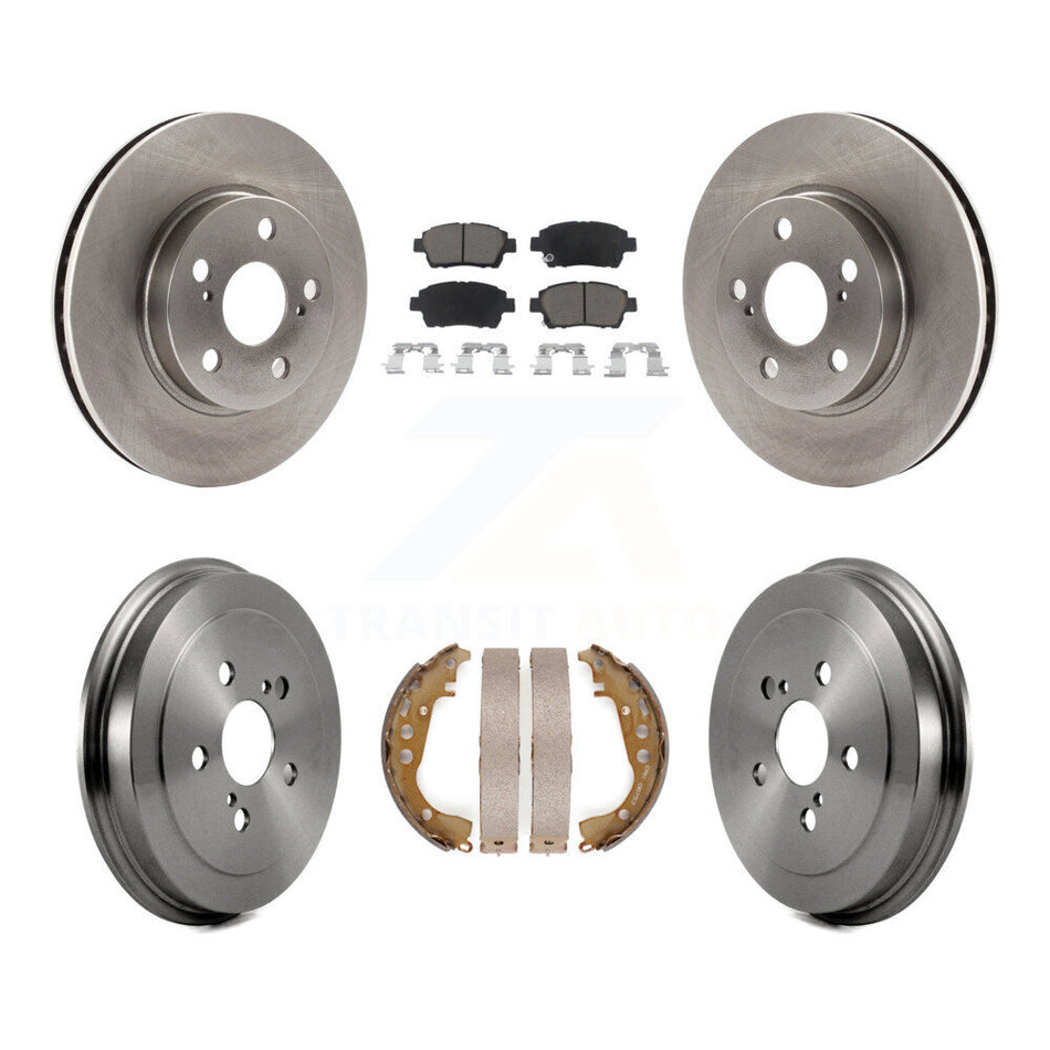 Front Rear Disc Brake Rotors Ceramic Pads And Drum Kit For 2000 Toyota Celica GT K8C-103322