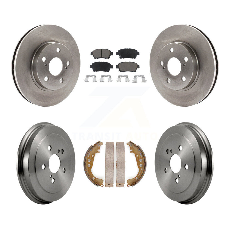 Front Rear Disc Brake Rotors Ceramic Pads And Drum Kit For 2000 Toyota Celica GT K8C-103322