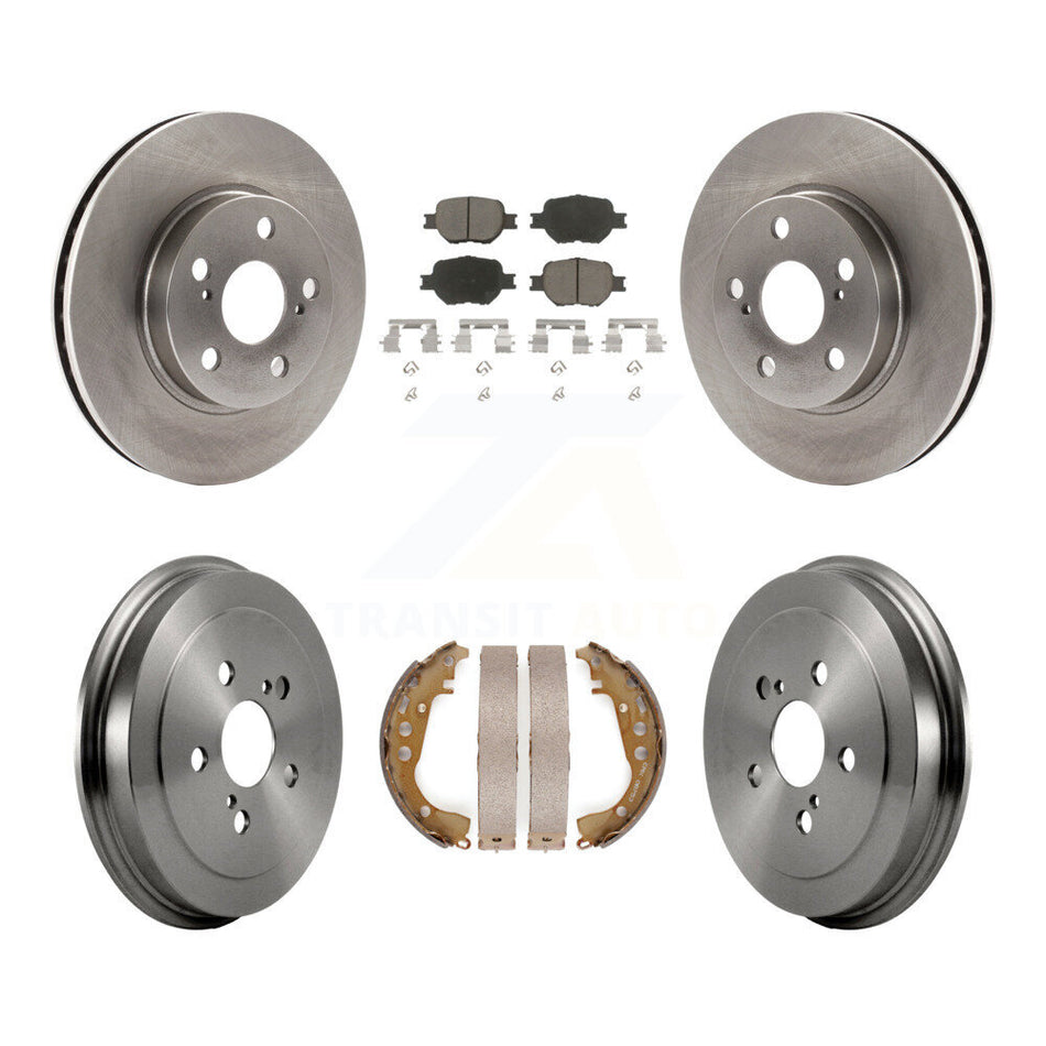 Front Rear Disc Brake Rotors Ceramic Pads And Drum Kit For 2001 Toyota Celica GT K8C-103326