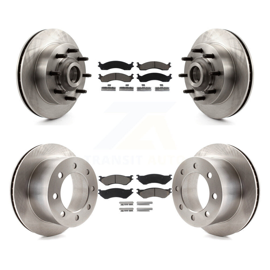 Front Rear Disc Brake Rotors And Ceramic Pads Kit For 2001-2002 Dodge Ram 2500 K8C-103327