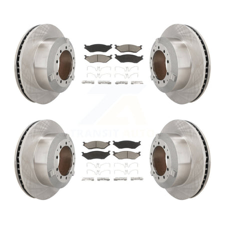 Front Rear Brake Rotors Ceramic Pad Kit For International TerraStar IC Corporation AE Bus K8C-103339