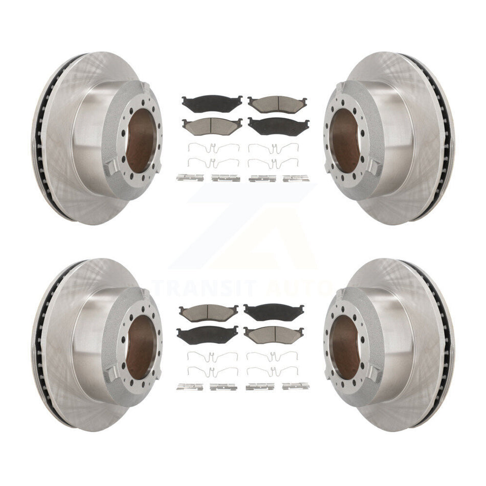 Front Rear Brake Rotors Ceramic Pad Kit For International TerraStar IC Corporation AE Bus K8C-103339