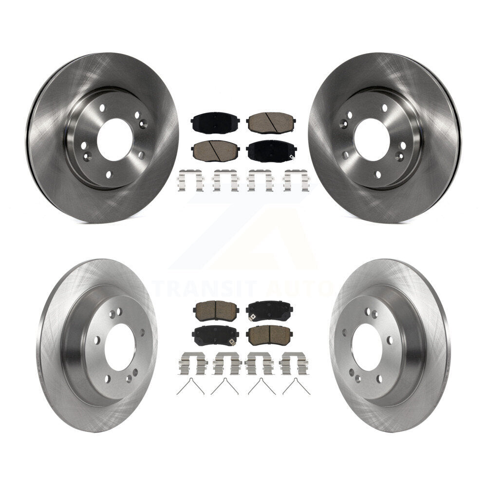 Front Rear Brake Rotors & Ceramic Pad Kit For 2022 Hyundai Kona With Manual Parking K8C-103368