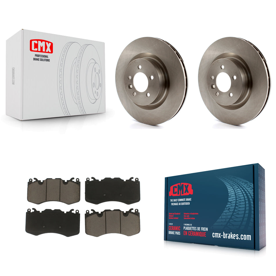 Front Disc Brake Rotors And Ceramic Pads Kit For 2016 Land Rover Range 3.0L K8C-103370