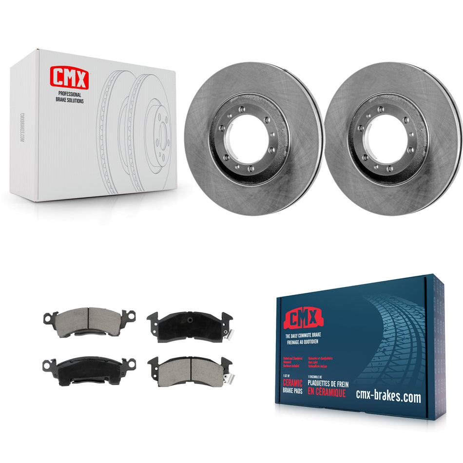 Front Disc Brake Rotor And Ceramic Pad Kit For 1992-1993 Cadillac Commercial Chassis 5.7L K8C-103375