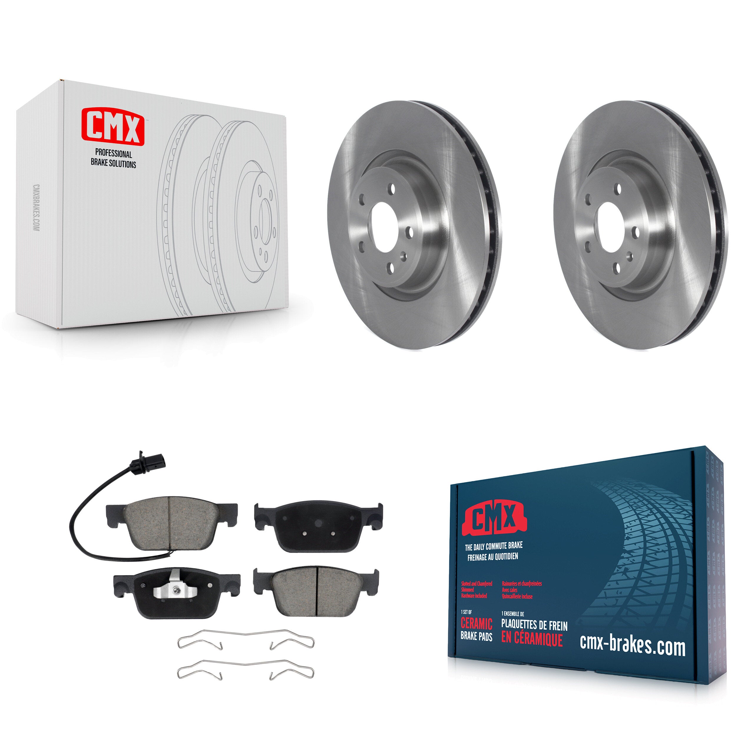 Front Disc Brake Rotors And Ceramic Pads Kit For Audi A4 Quattro K8C-103376
