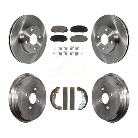 Front Rear Disc Brake Rotors Ceramic Pads And Drum Kit For Toyota Yaris K8C-103389