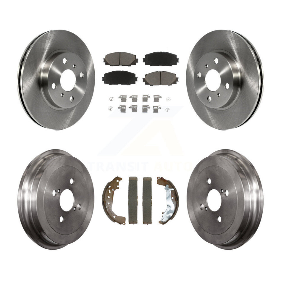 Front Rear Disc Brake Rotors Ceramic Pads And Drum Kit For Toyota Yaris K8C-103389