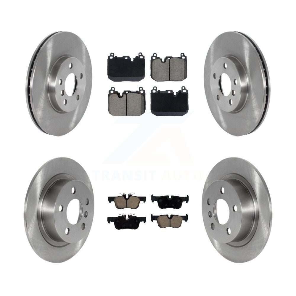 Front Rear Brake Rotor Ceramic Pad Kit For 17-20 Mini Cooper Clubman S With Sport Package K8C-103401