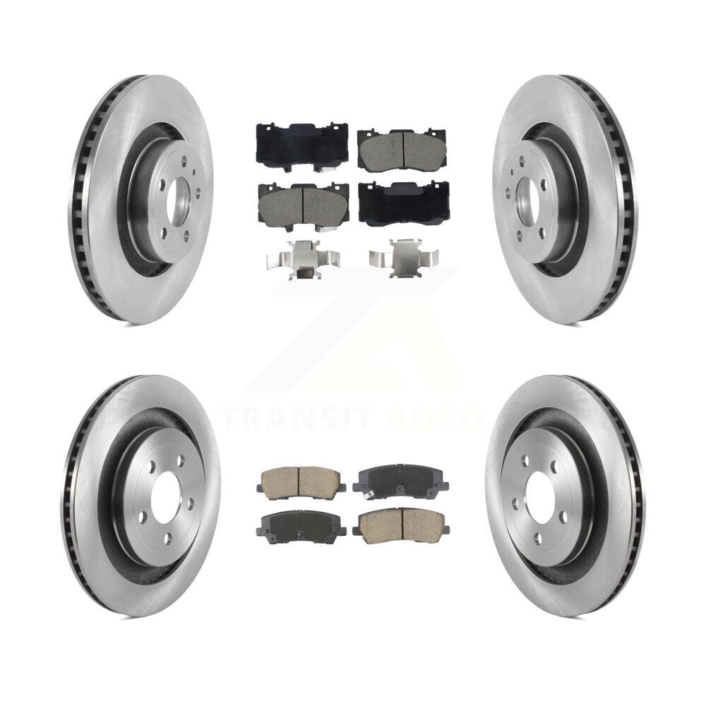 Front Rear Brake Rotor Ceramic Pad Kit For 2015-2019 Ford Mustang GT Premium/GT with 5.0L K8C-103403