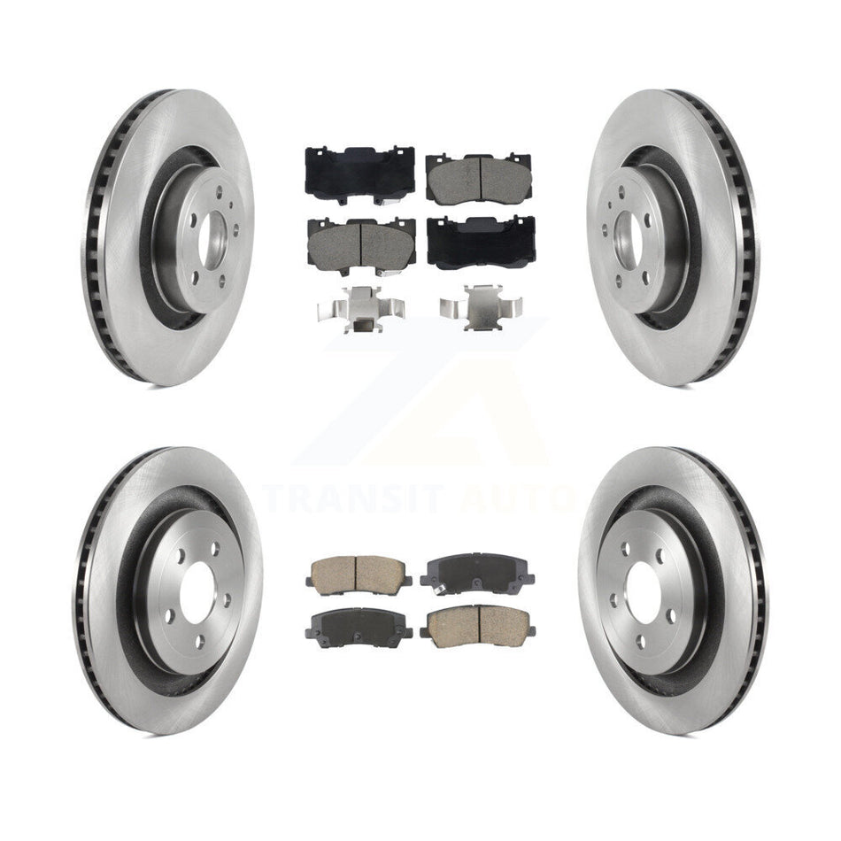 Front Rear Brake Rotor Ceramic Pad Kit For 2015-2019 Ford Mustang GT Premium/GT with 5.0L K8C-103403