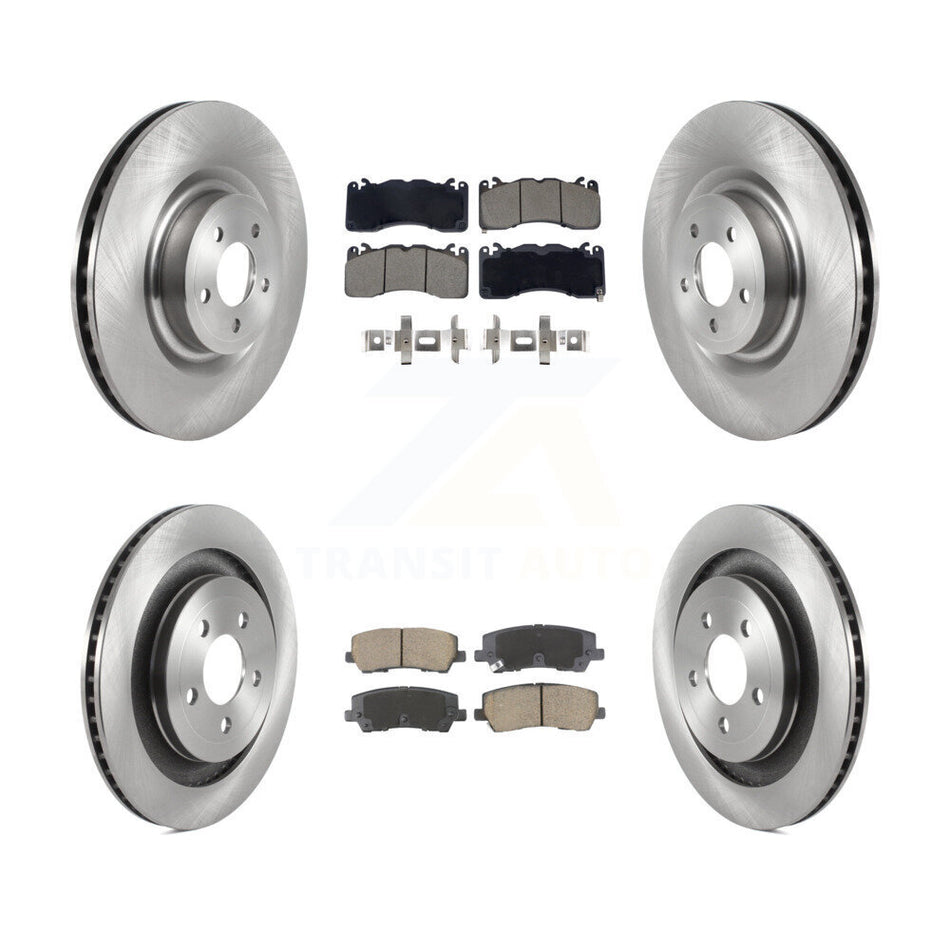 Front Rear Disc Brake Rotors And Ceramic Pads Kit For Ford Mustang K8C-103404