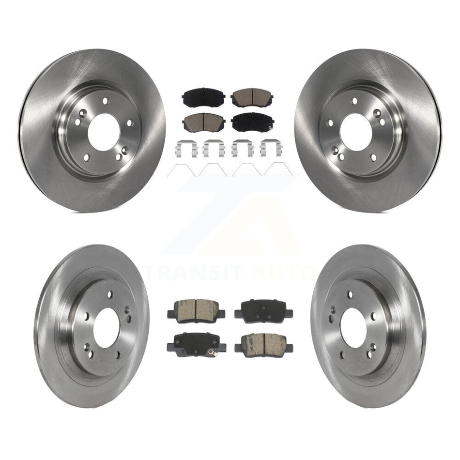 Front Rear Disc Brake Rotors & Ceramic Pad Kit For Kia Seltos With Electric Parking K8C-103417