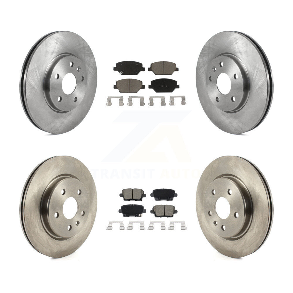 Front Rear Disc Brake Rotors And Ceramic Pads Kit For 2019 Cadillac XT4 K8C-103424
