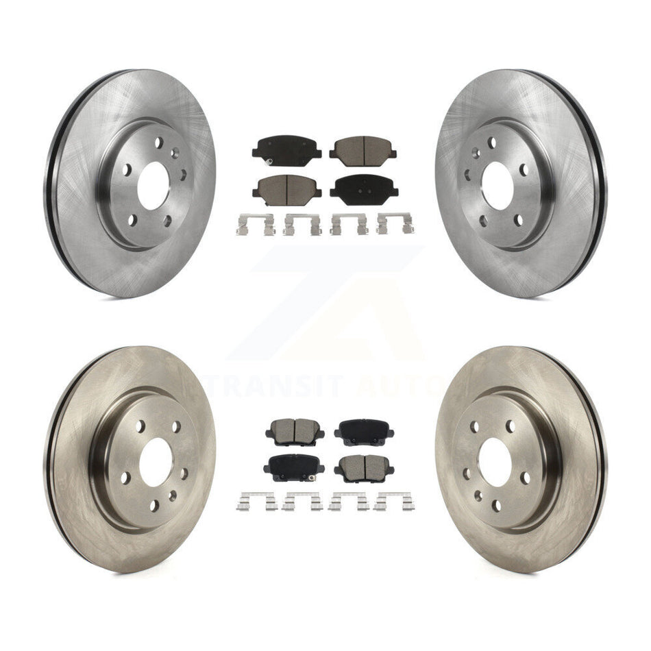 Front Rear Disc Brake Rotors And Ceramic Pads Kit For 2019 Cadillac XT4 K8C-103424