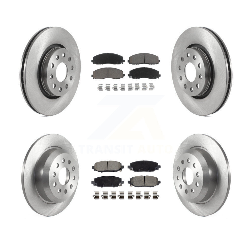 Front Rear Disc Brake Rotors And Ceramic Pads Kit For 2018-2020 Jeep Wrangler Rubicon K8C-103425