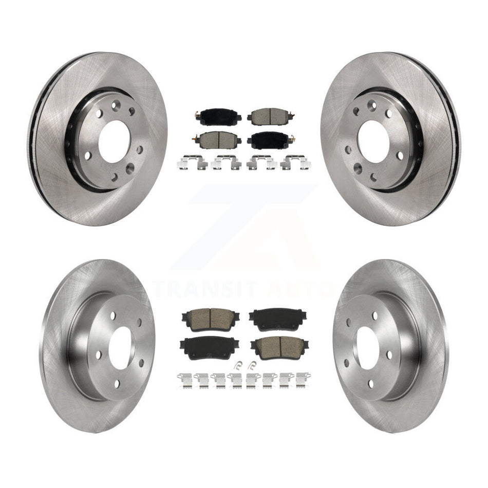 Front Rear Brake Rotor Ceramic Pad Kit For 21-23 Nissan Kicks SV SR with Disc rear brakes K8C-103434