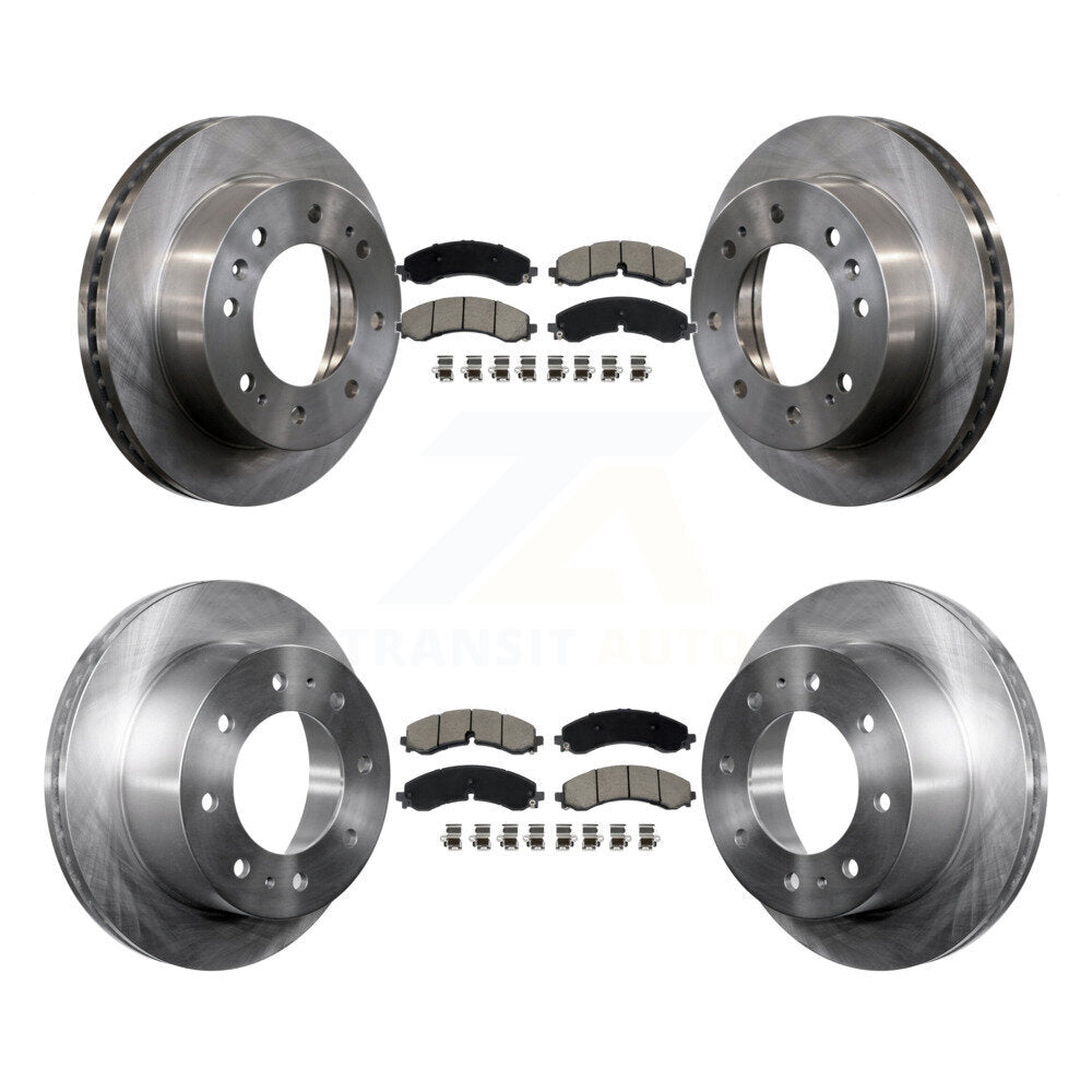 Front Rear Brake Rotors & Ceramic Pad Kit For GMC Chevrolet Sierra 2500 HD Silverado 3500 K8C-103437