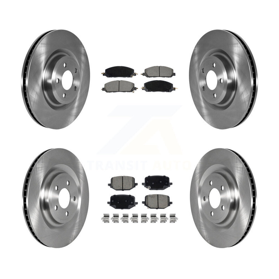 Front Rear Disc Brake Rotor & Ceramic Pad Kit For Lincoln Aviator Ford Police Interceptor K8C-103438