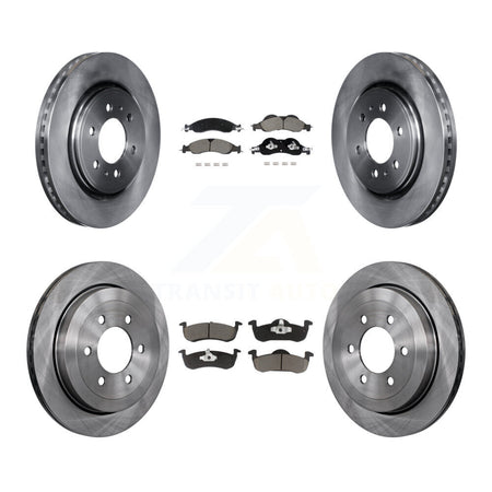 Front Rear Brake Rotors & Ceramic Pad Kit For 2007-2009 Ford Expedition Lincoln Navigator K8C-103441