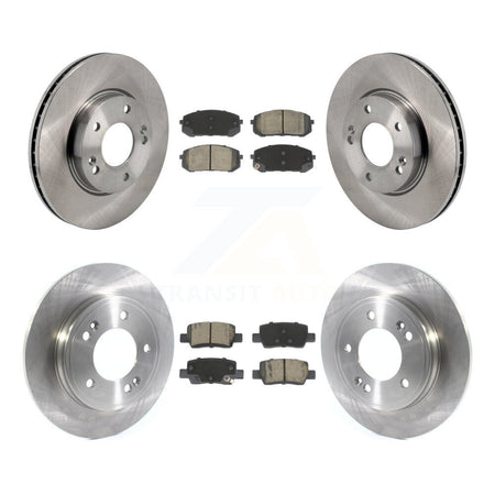 Front Rear Brake Rotors & Ceramic Pad Kit For Hyundai Elantra With Electric Parking K8C-103451