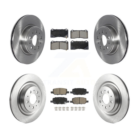 Front Rear Brake Rotor & Ceramic Pad Kit For 2017-2022 Tesla 3 With Gray Painted Calipers K8C-103455