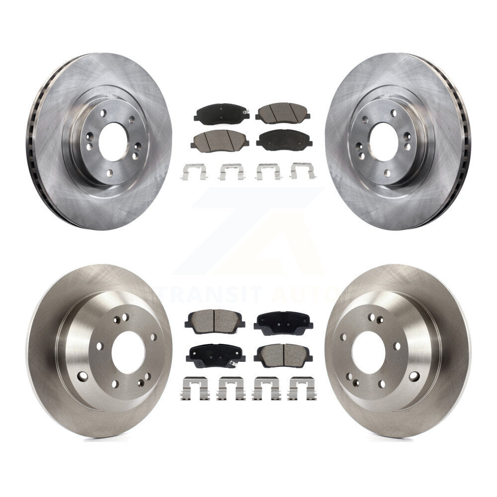 Front Rear Disc Brake Rotors And Ceramic Pads Kit For 2013-2016 Hyundai Santa Fe XL 3.3L K8C-103457