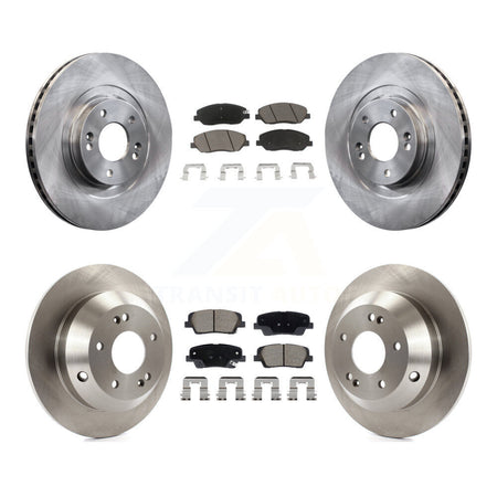 Front Rear Disc Brake Rotors And Ceramic Pads Kit For 2013-2016 Hyundai Santa Fe XL 3.3L K8C-103457