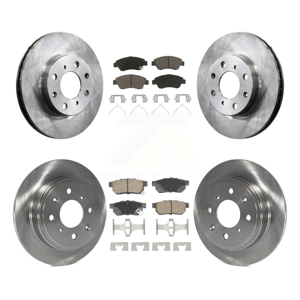 Front Rear Disc Brake Rotors And Ceramic Pads Kit For Honda Civic K8C-103458