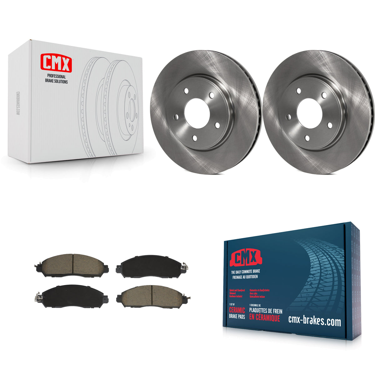 Front Disc Brake Rotors And Ceramic Pads Kit For Nissan LEAF NV200 K8C-103464