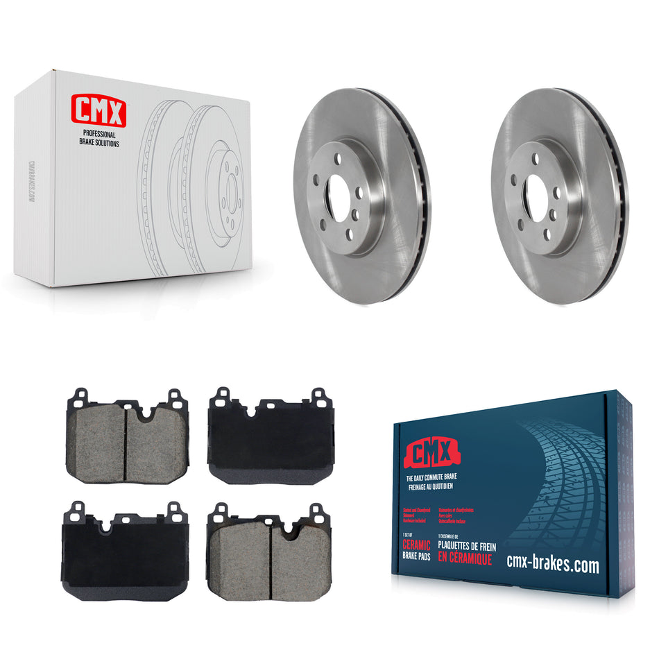 Front Brake Rotors Ceramic Pad Kit For 2017-2020 Mini Cooper Clubman S With Sport Package K8C-103465