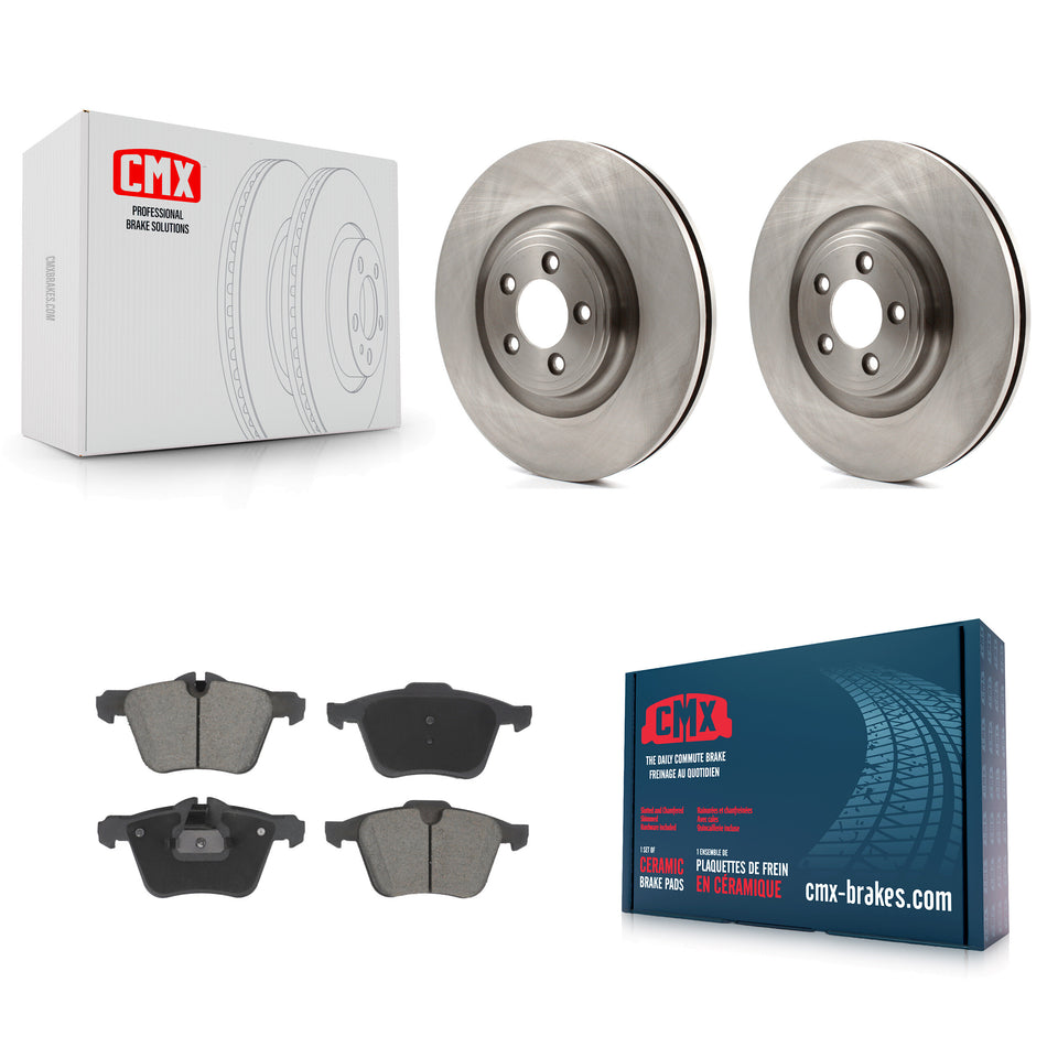 Front Disc Brake Rotors And Ceramic Pads Kit For Jaguar XF XJ XKR XK Super V8 K8C-103471