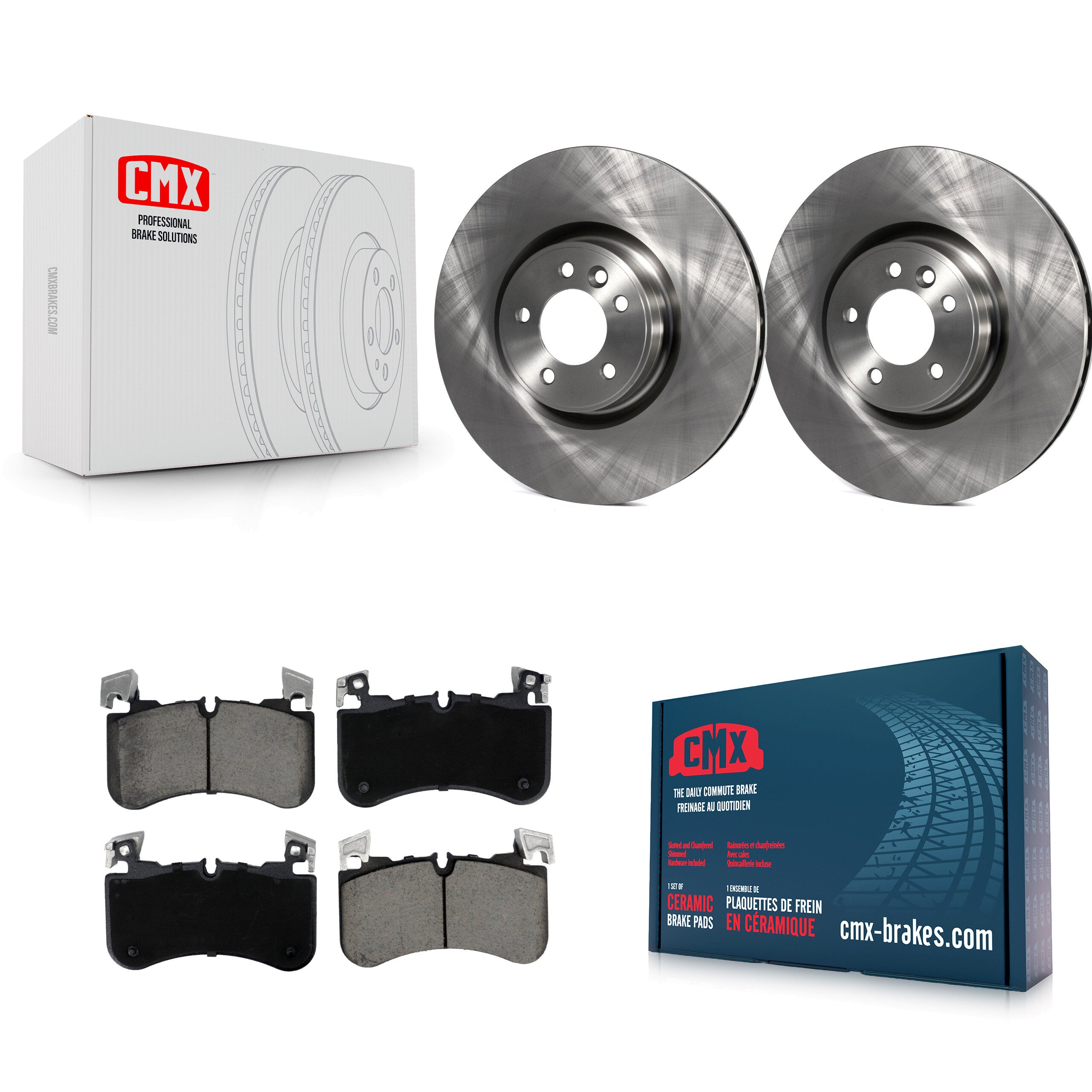 Front Disc Brake Rotors And Ceramic Pads Kit For Land Rover Range Sport K8C-103482