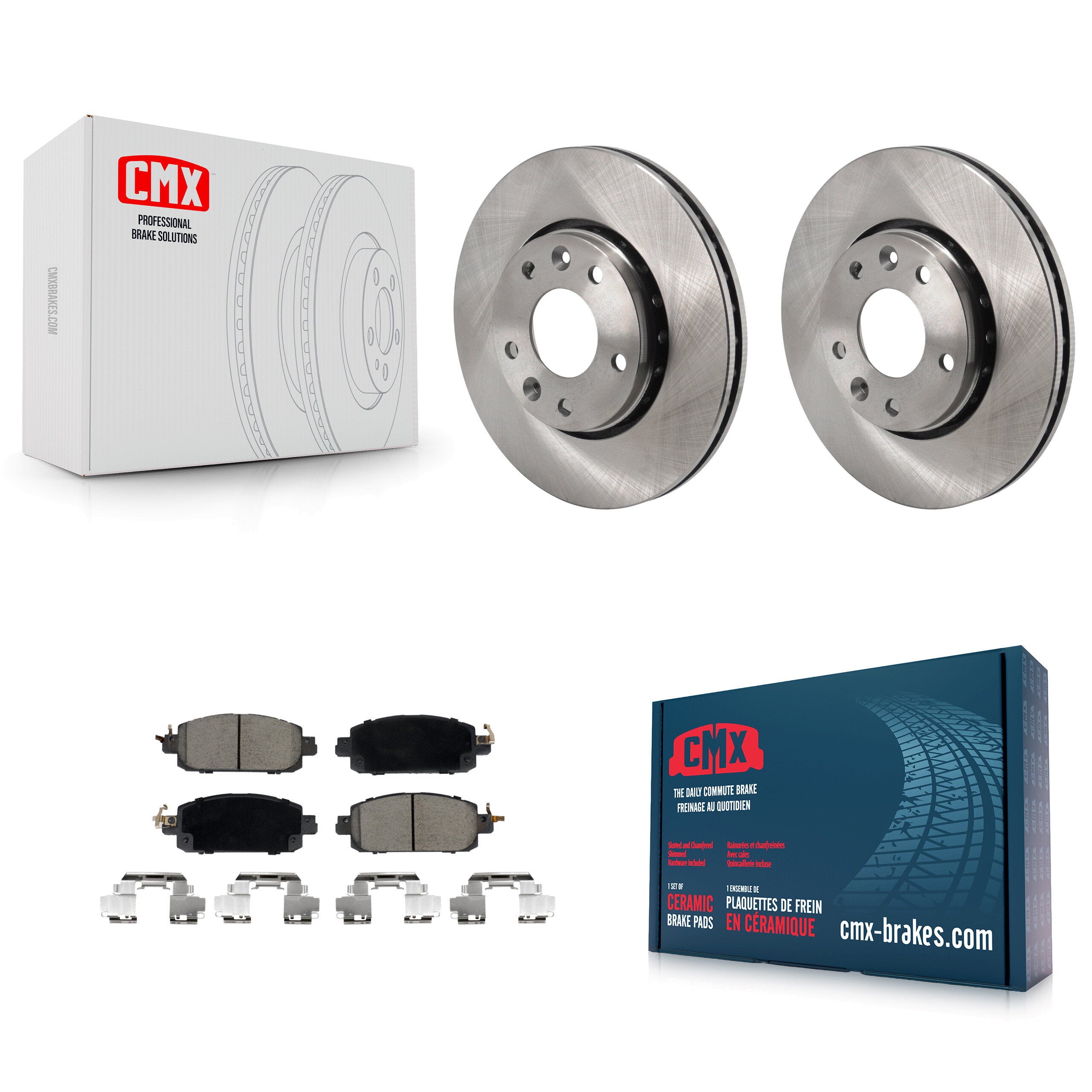 Front Disc Brake Rotors And Ceramic Pads Kit For Nissan Kicks Sentra K8C-103492